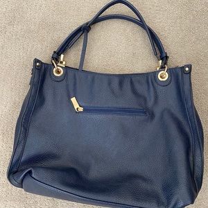 Vegan leather Navy blue hobo purse